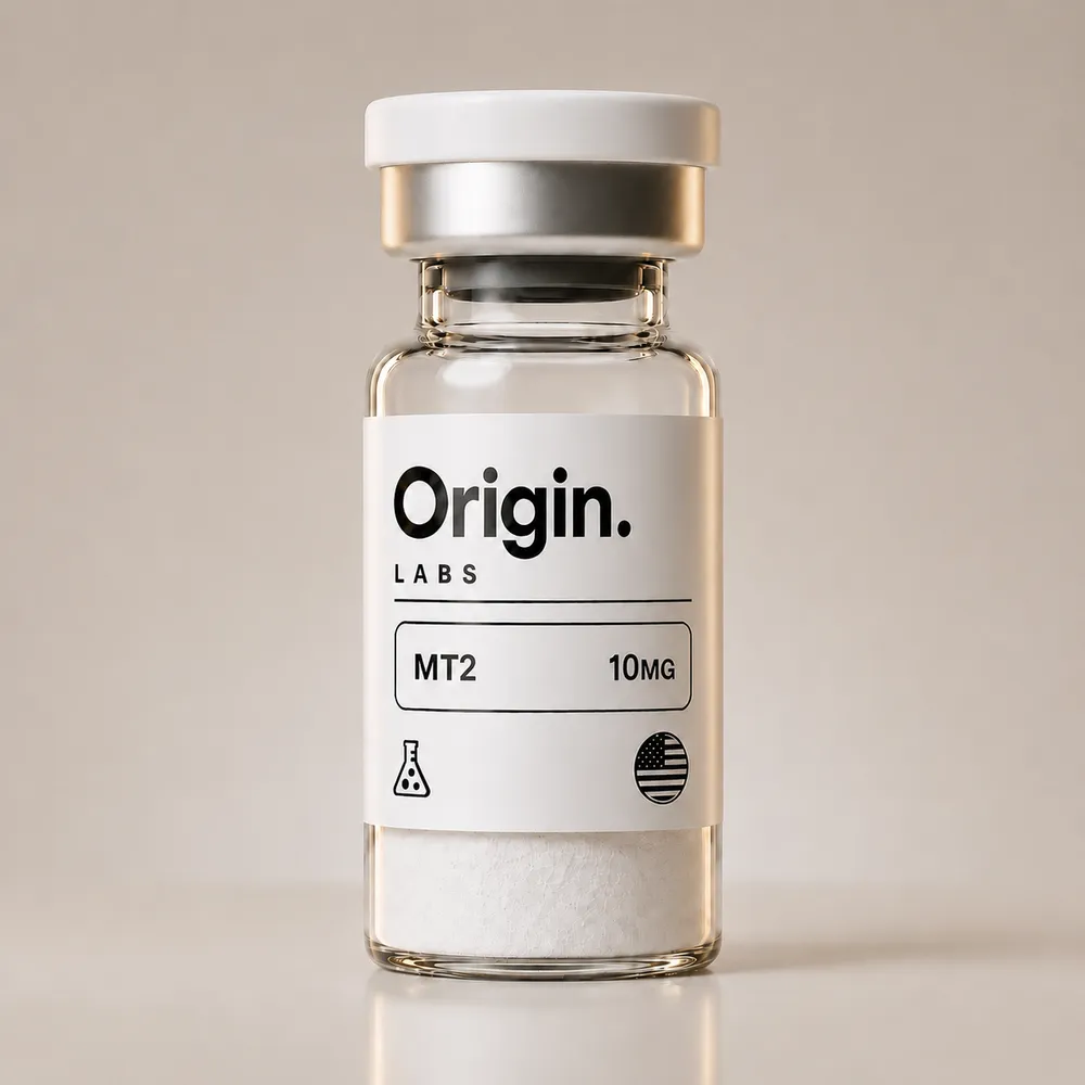 MT2 10 mg — lyophilized research peptide vial, for research use only